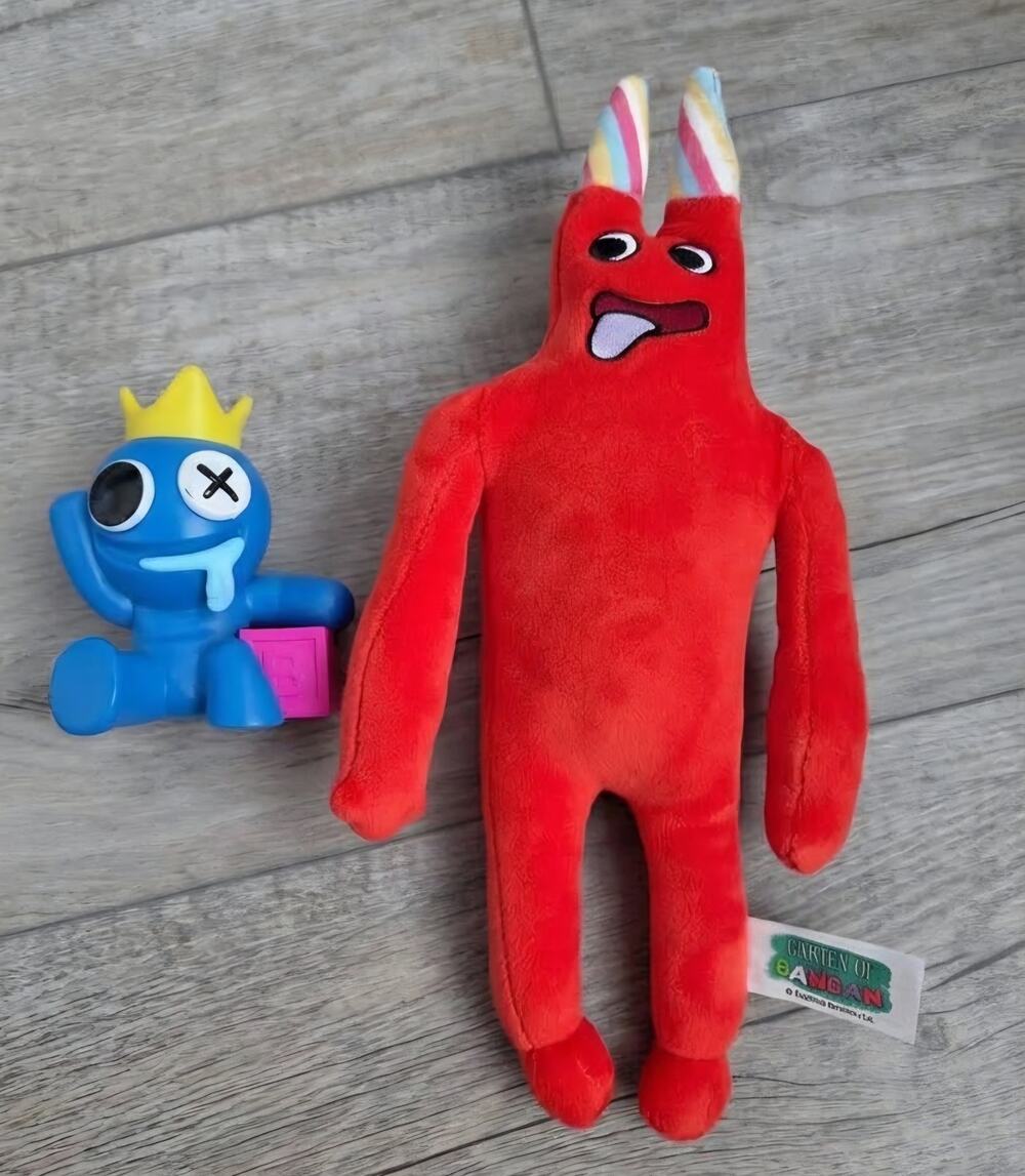 Garten of Banban Banban Plush 10" & Roblox Rainbow Friends Blue Mini Figure Lot